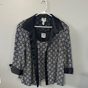 R&M Richards Monochrome Floral Jacket